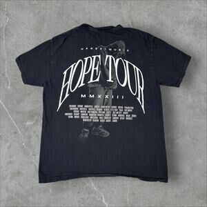 NF Real Hope Tour Music Size Large Black Hip-Hop Rap Short Sleeve T-Shirt